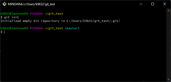 Git init result